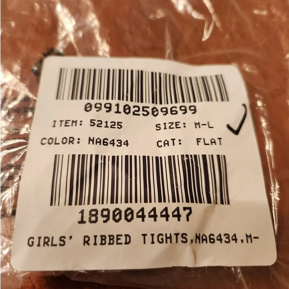 NWOT Crewcuts Girl's Tights Cream M/L